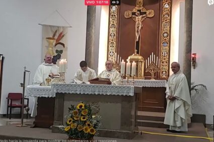 The 50th Anniversary Mass of Fr. Jesus at St. Helena on July 21 – La Misa del 50 Aniversario del P. Jesús en Santa Elena el 21 de julio.